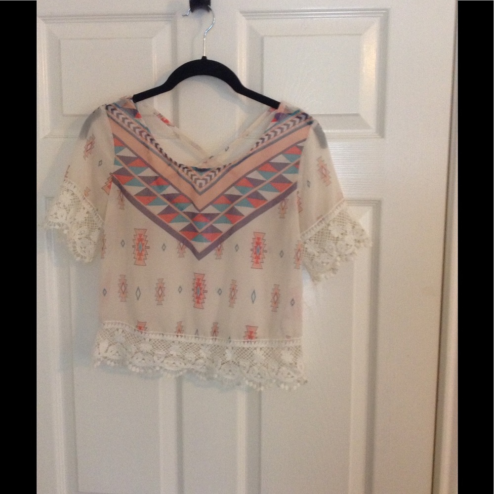 Tribal crop top